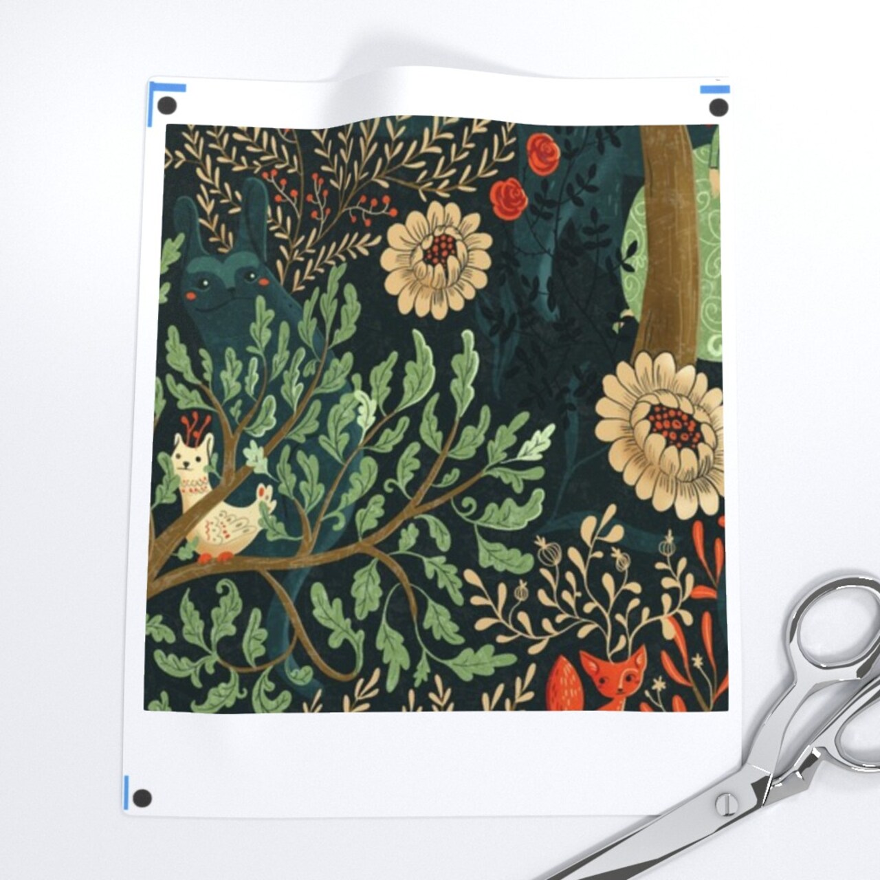 Fairy Tale Enchanted Forest Magical Woodland Foxes Custom Removable Wallpaper by Spoonflower Peel & Stick Wallpaper 2FT Wide